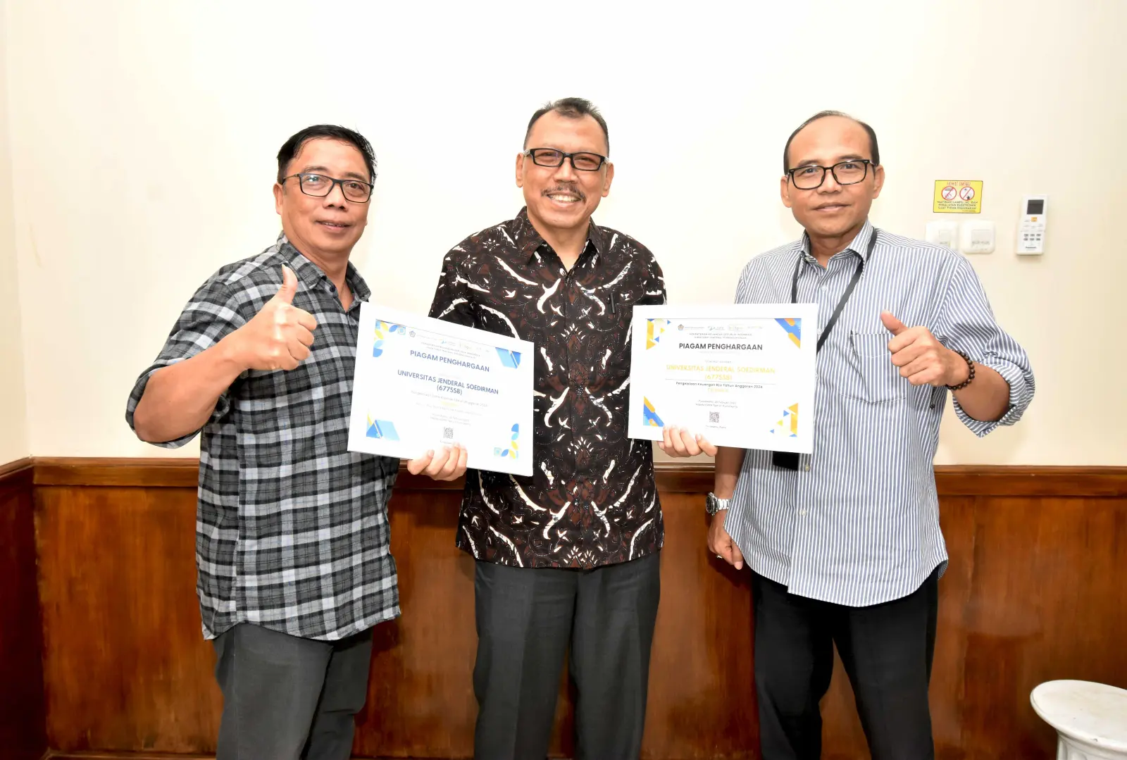 UNSOED Raih Dua Penghargaan Bergengsi dari KPPN Purwokerto