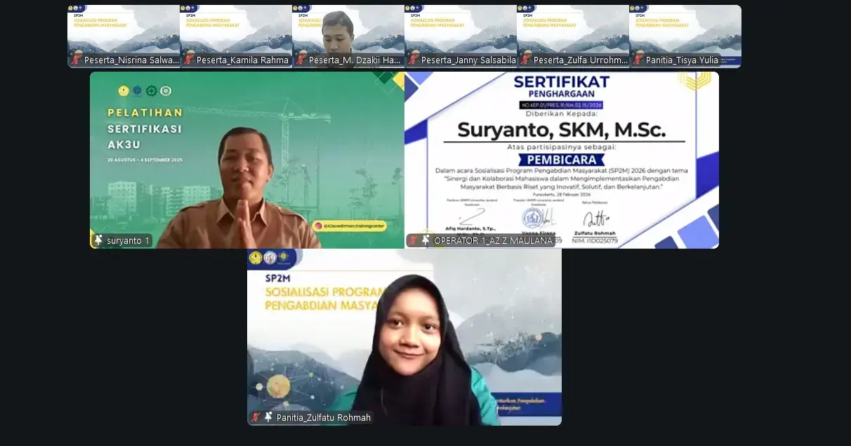UKMPR Gelar Sosialisasi SP2M 2026, Dorong Implementasi Pengabdian Mahasiswa yang Berkelanjutan