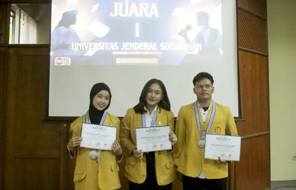 Mahasiswa FH Unsoed Raih Juara 1 Brilliant Debate Competition Nasional 2026