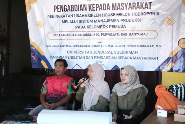 Berbasis Aset Lokal, Unsoed Dampingi Pemuda Tani Tingkatkan Manajemen Produksi Melon Hidroponik