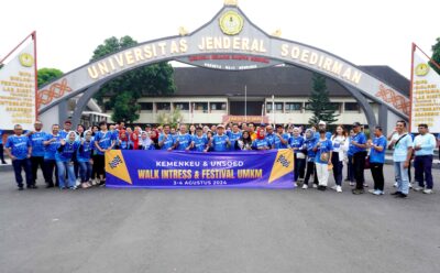 Kebersamaan UNSOED Dan Kemenkeu Dalam Walk Intress & Festival UMKM