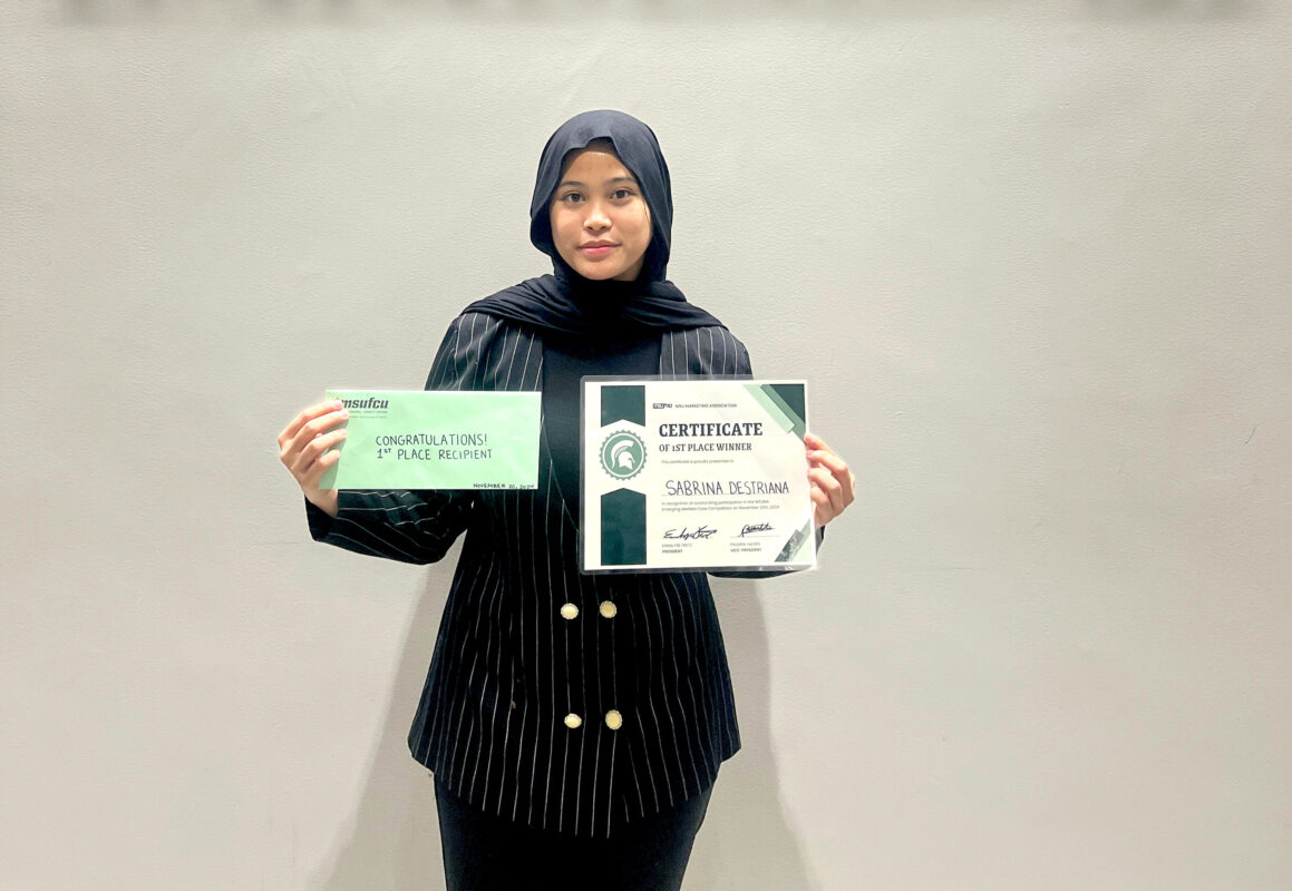 Sabrina Berhasil Menjadi Juara 1 Emerging Market Case di Michigan State