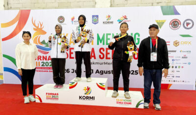 Sani, Mahasiswi Hukum UNSOED Raih 4 Medali di FORNAS VIII NTB 2025 Lewat Cabang Karate