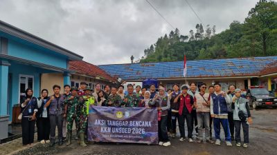 Aksi Solidaritas Mahasiswa KKN Unsoed Bantu Pemulihan Desa Serang Pascabencana